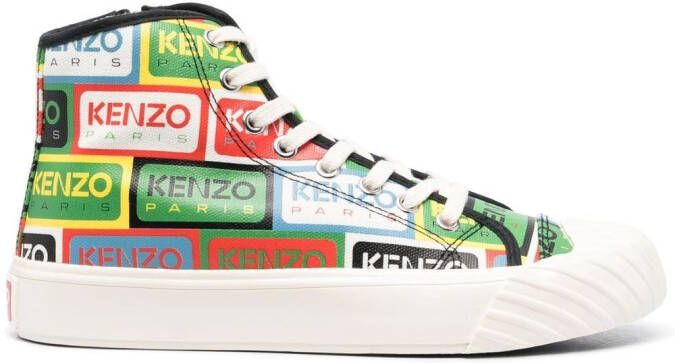 Kenzo Sneakers met logoprint Groen