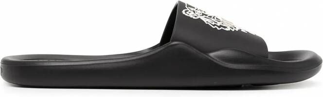 Kenzo Slippers met tijgerprint Zwart