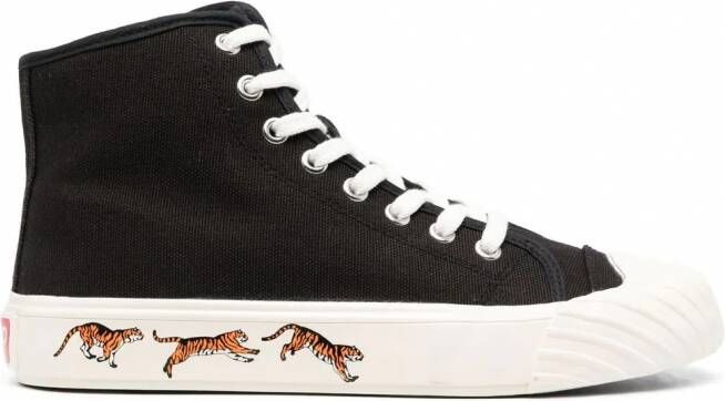 Kenzo Sneakers met tijgerprint Zwart