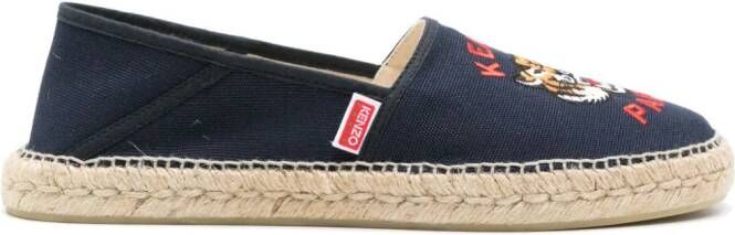 Kenzo Espadrilles met geborduurde tijger Blauw