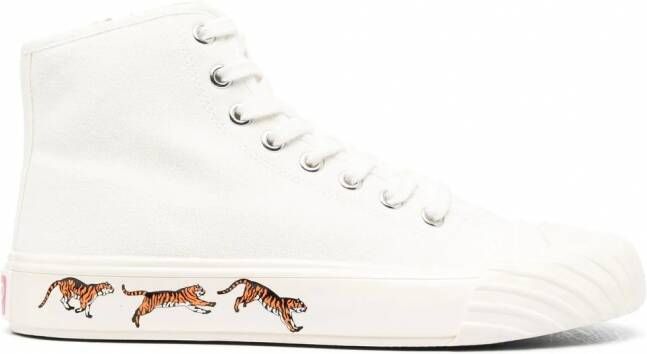Kenzo Sneakers met tijgerprint Wit