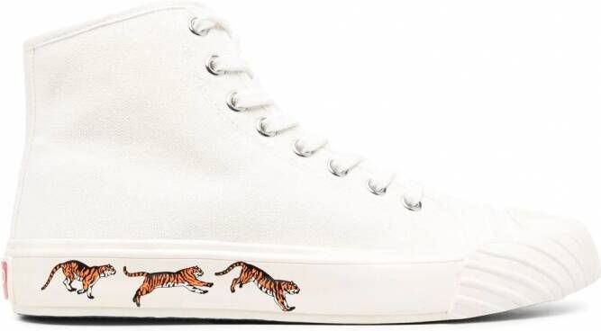 Kenzo Sneakers met tijgerprint Wit