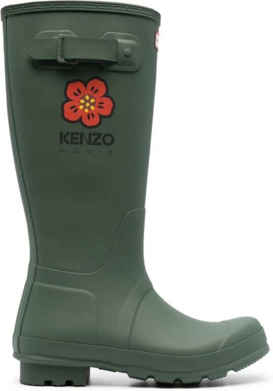 Kenzo x Hunter Boke regenlaarzen met bloemenprint Groen