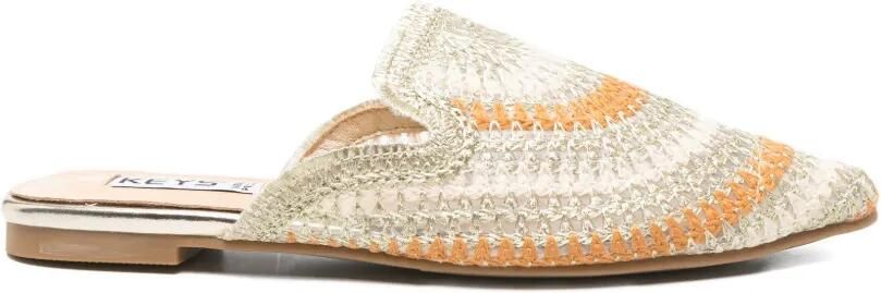 KEYS Sandalen met puntige neus Beige