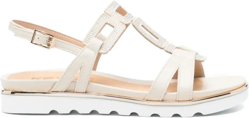 KEYS Sandalen verfraaid met kristallen Beige