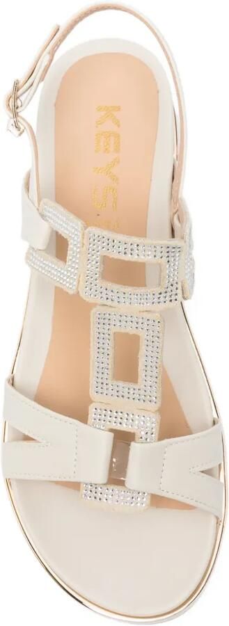 KEYS Sandalen verfraaid met kristallen Beige - Foto 3