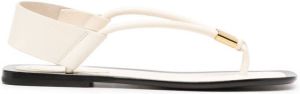 KHAITE Devoe leren sandalen Wit