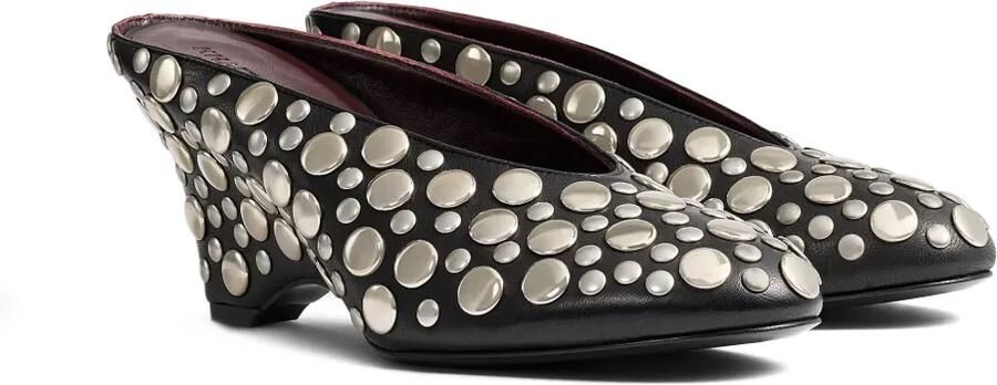 KHAITE 70 mm muiltjes met metallic studs en hak Zwart - Foto 5