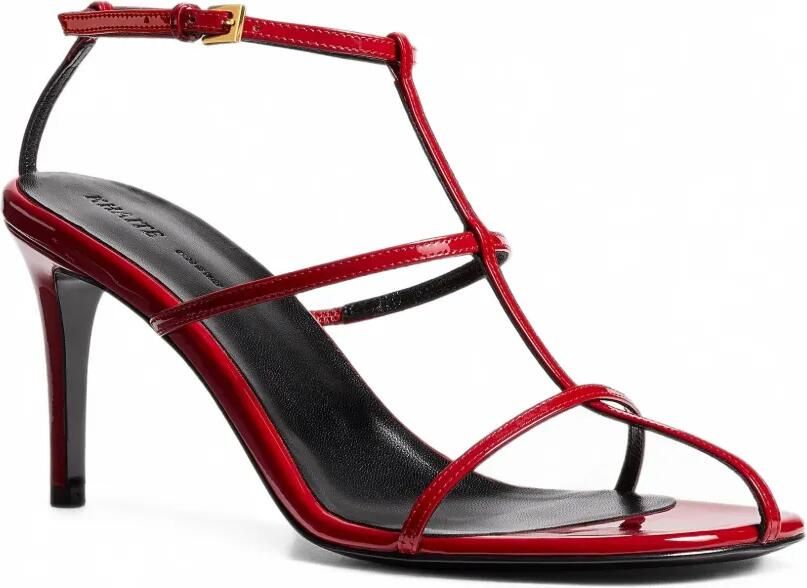 KHAITE 75 mm Cage sandalen Rood