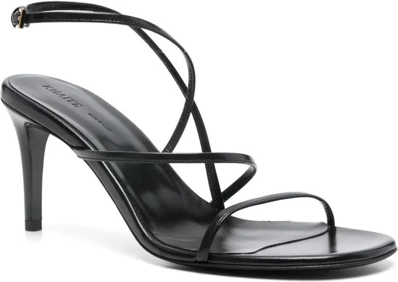 KHAITE 75 mm Loop sandalen Zwart