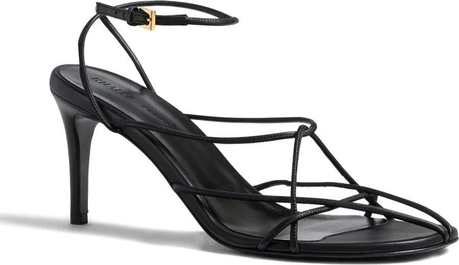 KHAITE 75 mm Loulou leren sandalen Zwart - Foto 3
