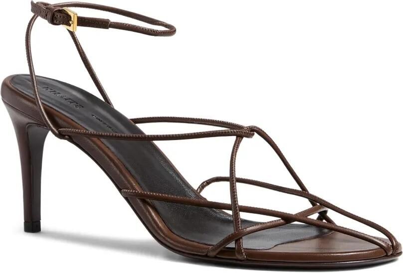KHAITE 75mm Loulou leren sandalen met bandjes Bruin - Foto 5