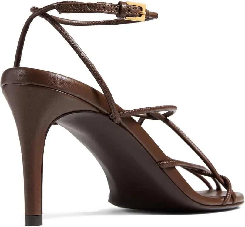KHAITE 75mm Loulou leren sandalen met bandjes Bruin - Foto 2