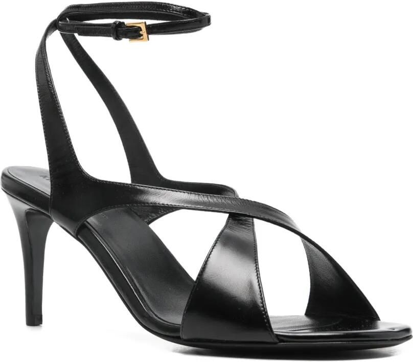 KHAITE 80 mm sandalen met enkelbandje en hak Zwart - Foto 3