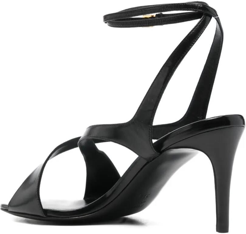 KHAITE 80 mm sandalen met enkelbandje en hak Zwart - Foto 2