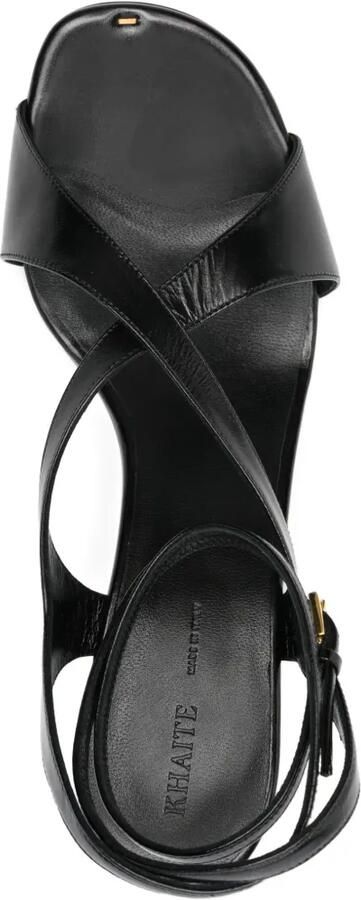 KHAITE 80 mm sandalen met enkelbandje en hak Zwart - Foto 4