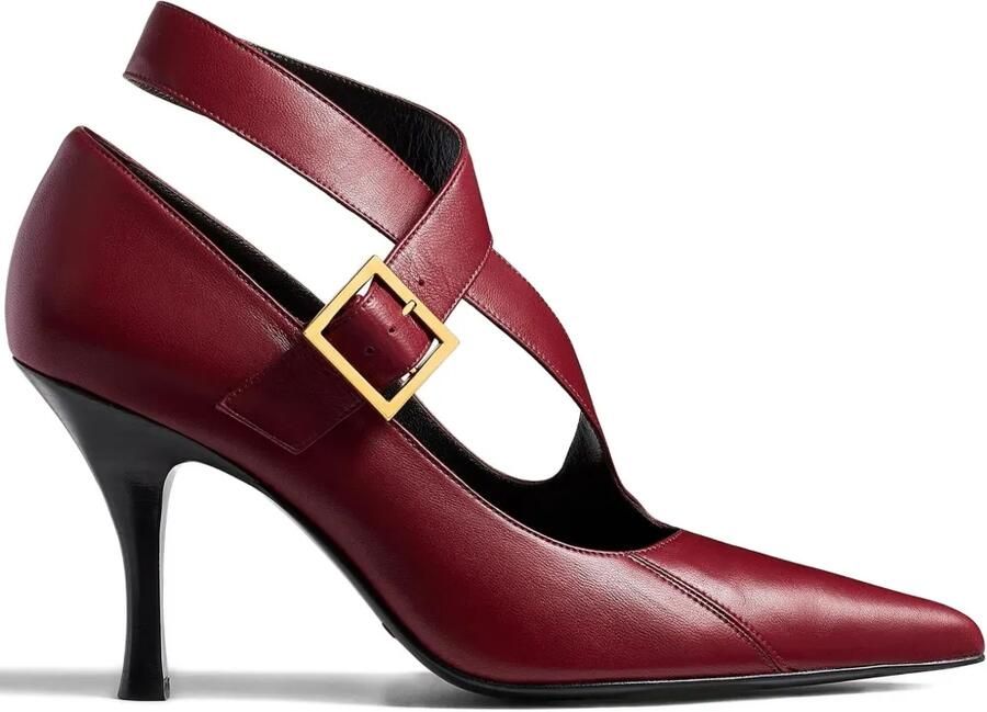 KHAITE 85mm Sloan pumps met gesp Rood