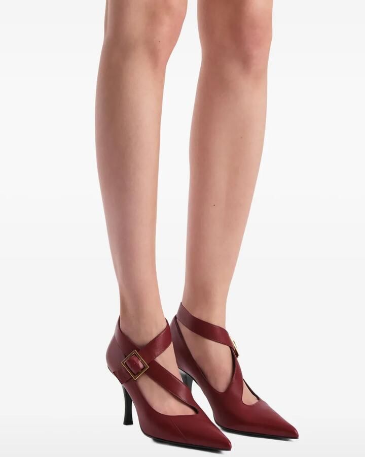 KHAITE 85mm Sloan pumps met gesp Rood - Foto 2