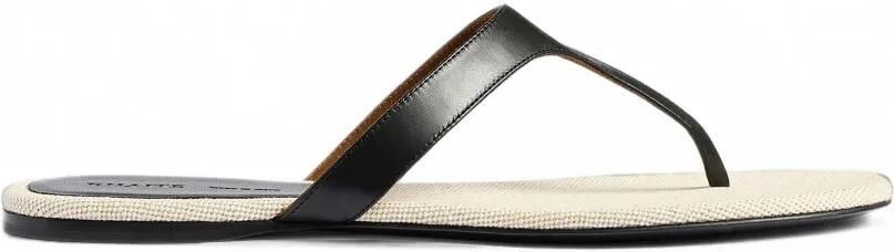 KHAITE Archer Flat sandalen Zwart