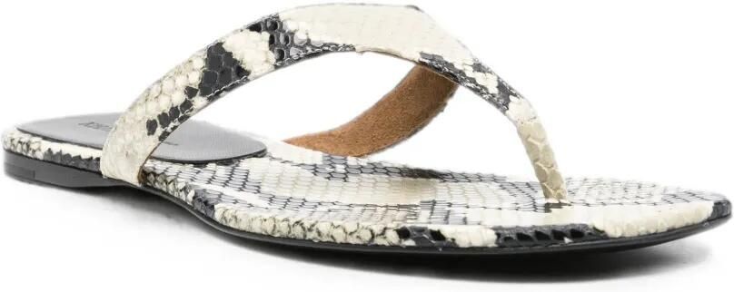 KHAITE Archer sandalen met slangen-print Beige - Foto 3