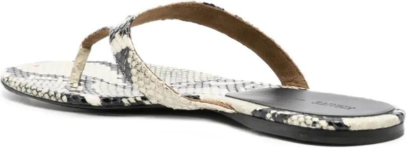 KHAITE Archer sandalen met slangen-print Beige - Foto 4