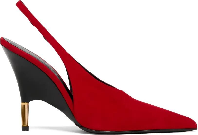 KHAITE Begum pumps met puntige neus Rood
