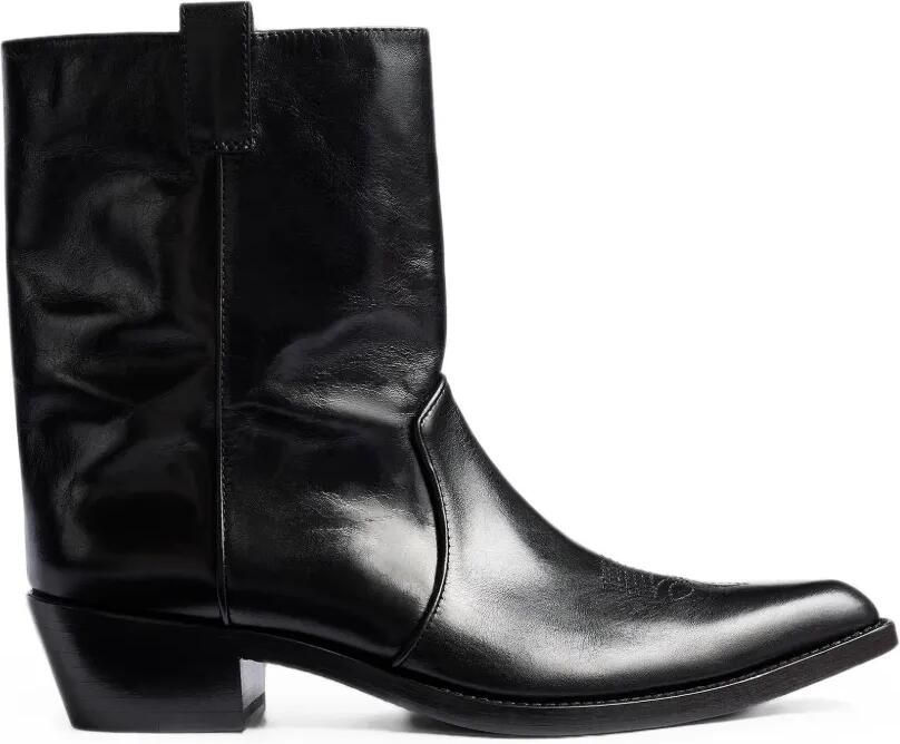 KHAITE Cowboylaarzen met puntige neus Zwart