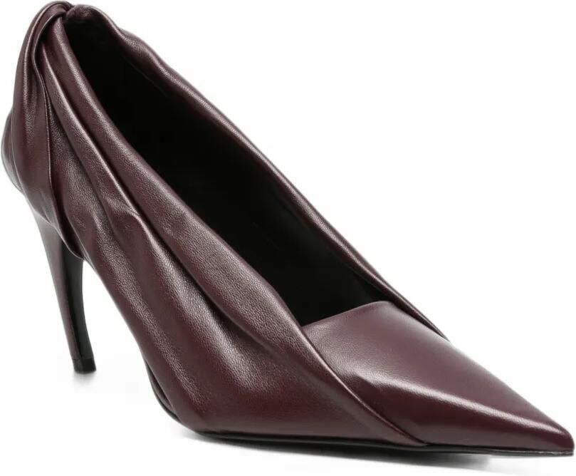 KHAITE Eve gedrapeerde leren pumps Rood - Foto 3