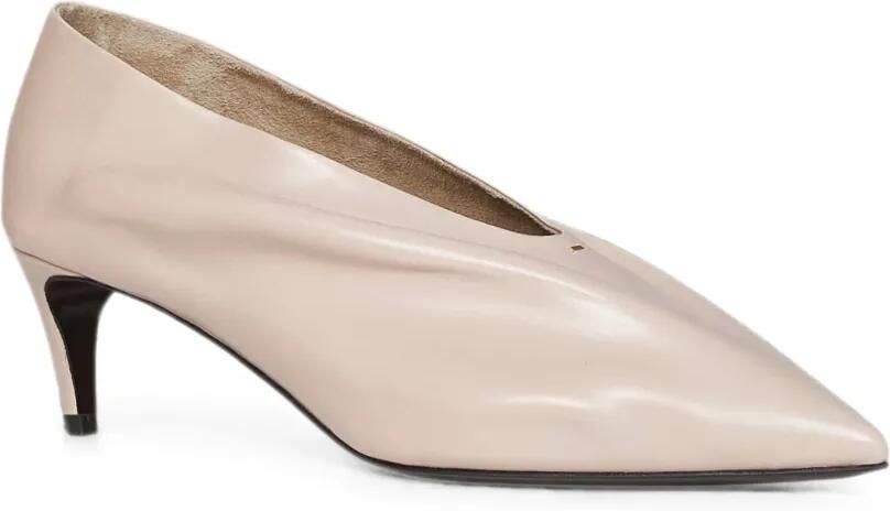 KHAITE Geplooide pumps met puntige neus Beige - Foto 4