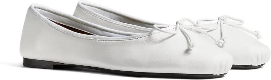 KHAITE Leren ballerina's met strik Wit - Foto 5