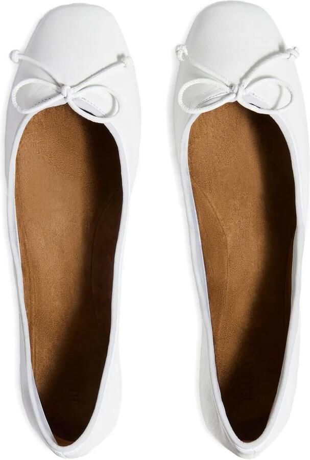 KHAITE Leren ballerina's met strik Wit - Foto 3