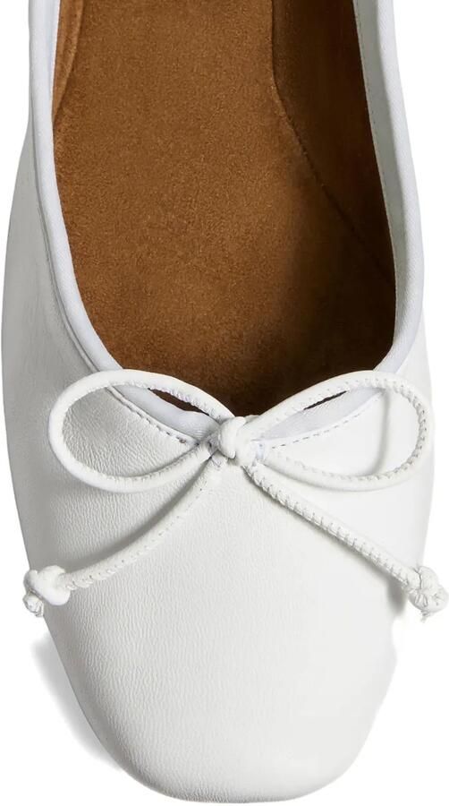 KHAITE Leren ballerina's met strik Wit - Foto 4