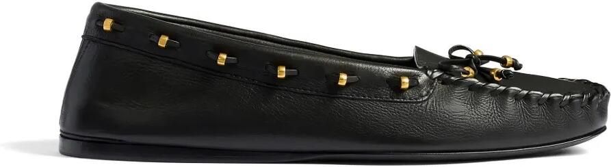 KHAITE Leren loafers Zwart
