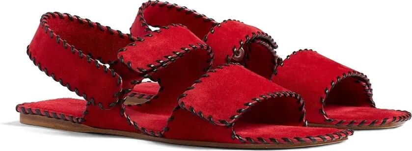 KHAITE Leren sandalen Rood - Foto 5