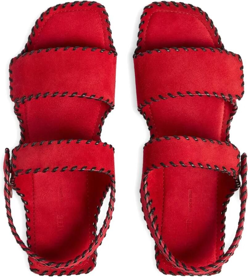 KHAITE Leren sandalen Rood - Foto 3
