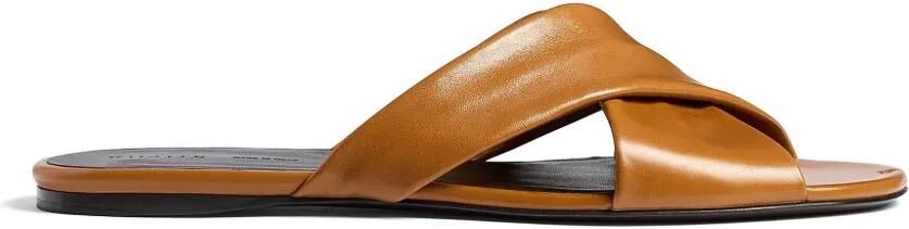 KHAITE Liria platte sandalen Bruin