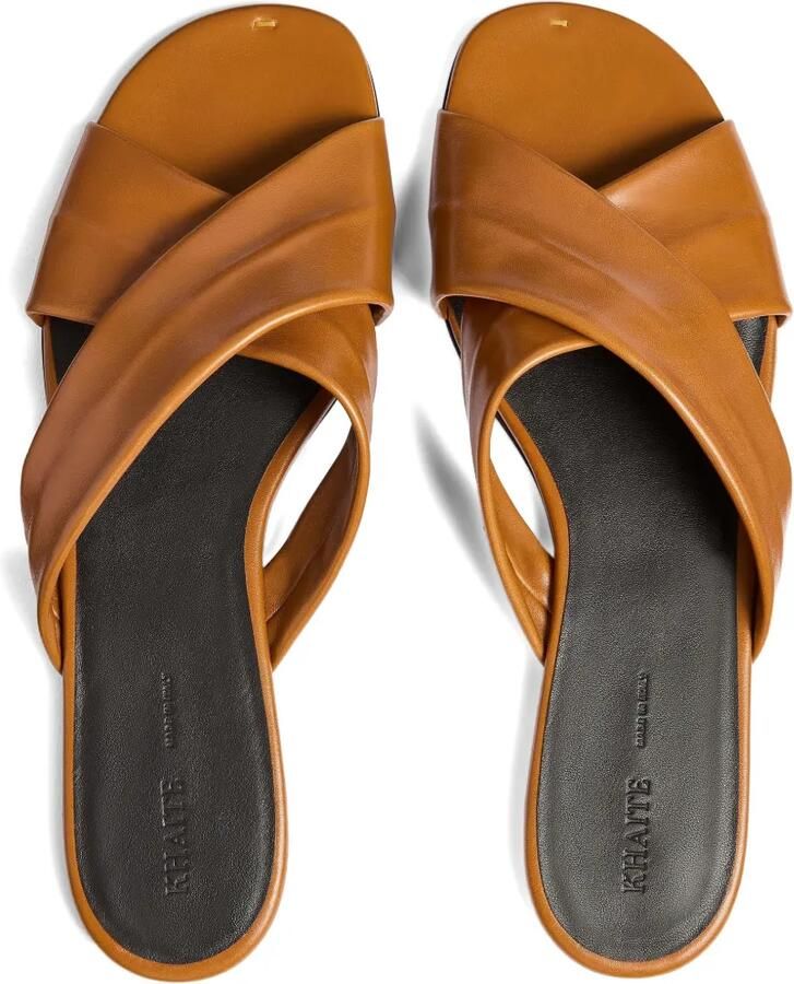 KHAITE Liria platte sandalen Bruin - Foto 2
