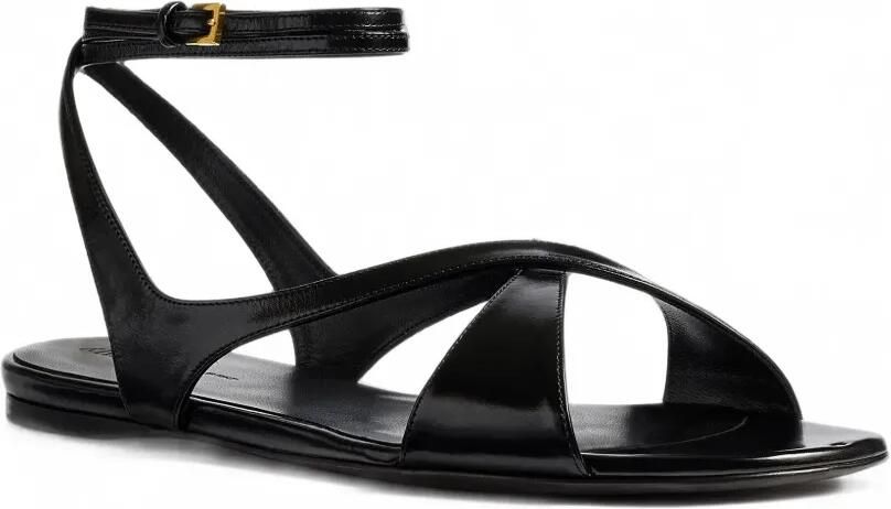 KHAITE Liria platte sandalen met enkelbandje Zwart - Foto 3