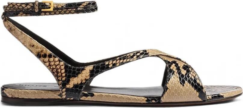 KHAITE Liria sandalen met enkelbandje Beige
