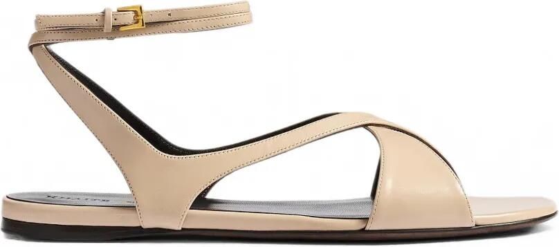 KHAITE Liria sandalen met enkelbandje Beige