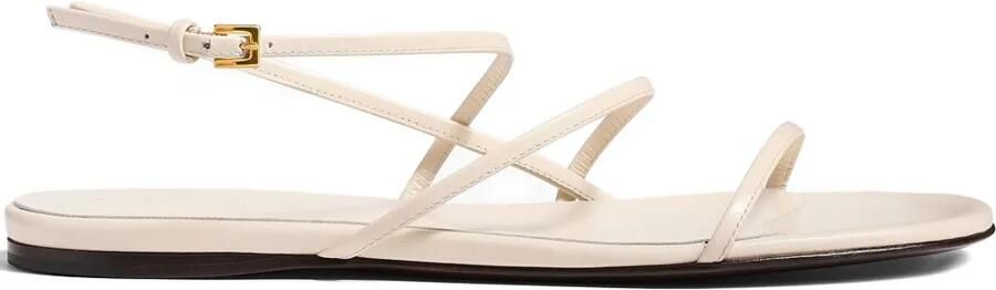KHAITE Loop platte sandalen Beige