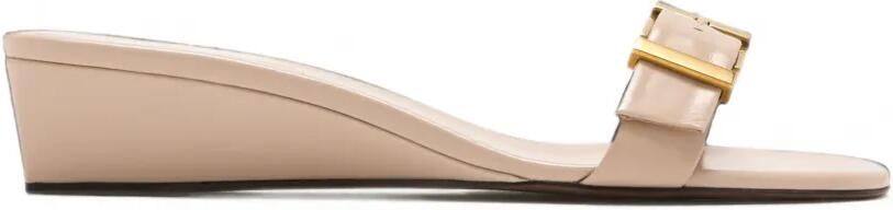 KHAITE Manhattan sandalen met gespdetail Beige