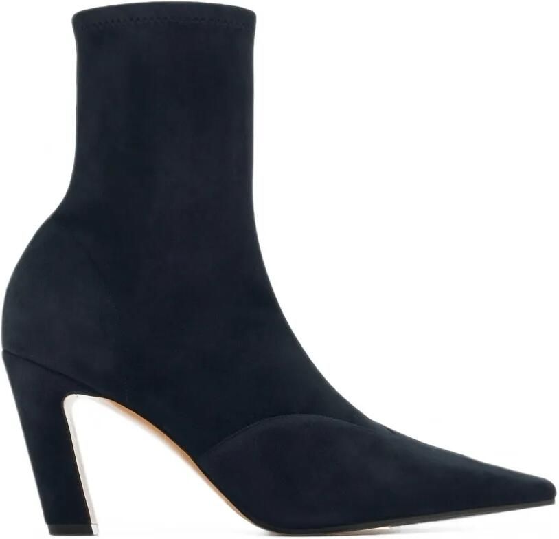 KHAITE Nevada suède enkellaarzen Blauw