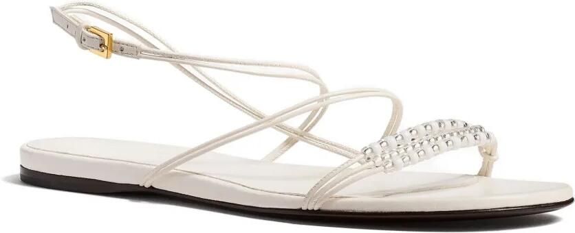 KHAITE Sandalen met lus verfraaid met kralen Wit