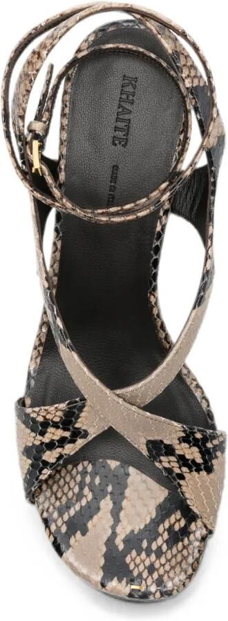 KHAITE Sandalen met slangenleer-effect Beige - Foto 4