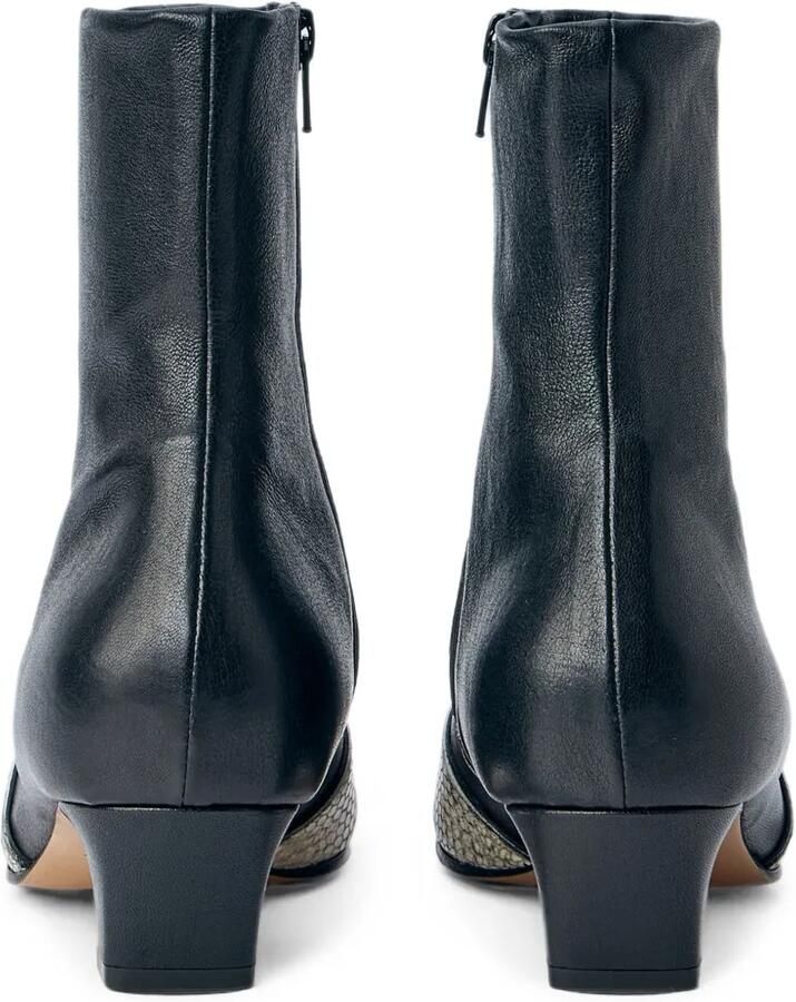KHAITE snakeskin-effect pointed-toe ankle boots Zwart - Foto 2