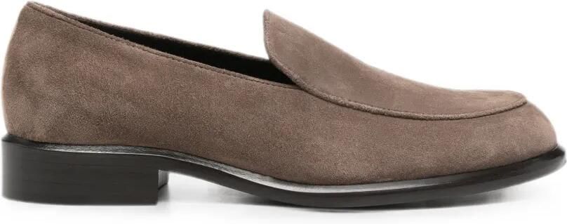 KHAITE Suède loafers Bruin