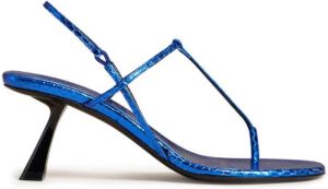 KHAITE Linden metallic sandalen Blauw