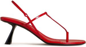 KHAITE Linden sandalen met bandje Rood
