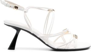 KHAITE Louisa leren sandalen Wit